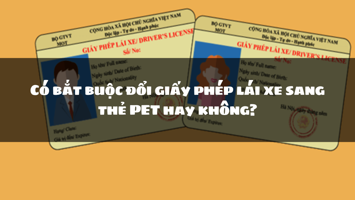 có bắt buộc đổi giấy phép lái xe bằng giấy sang thẻ PET không?