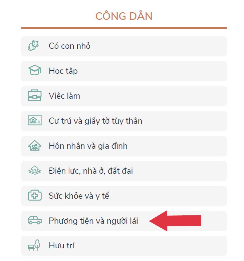 xin cấp lại bằng lái xe trực tuyến